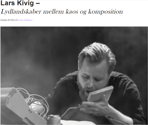 Lars Kivig in PassiveAggressive Webzine